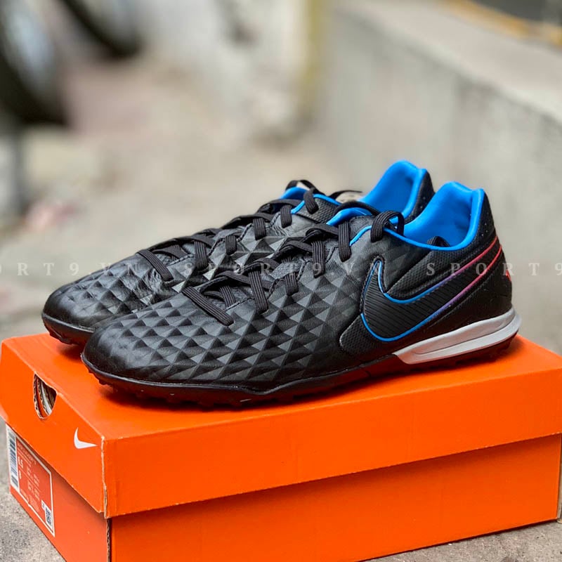 Nike Tiempo Legend 8 Pro TF Black x Prism - Black/Siren Red/Lite Photo Blue - AT6136-090